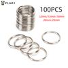 100pcs 12-23mm Key Holder Split Ring Connector Accessories Metal Keyring Blank Circle for Jewelry Making DIY Accessories