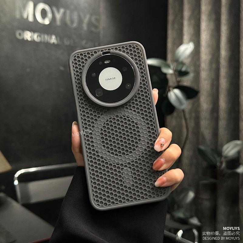 For Huawei Mate 80 Pro Case Fashion Magnetic PC Honeycomb Heat Dissipation Hole Cover For Huawei Mate 80 Shockproof Bumper