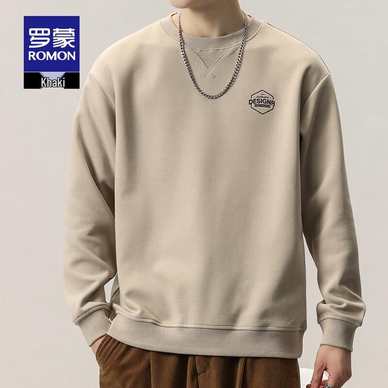 

ROMON Men s Casual Round Neck Sweatshirt L