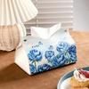 Creative Light Luxury Oil Painting Rose Tissue Box