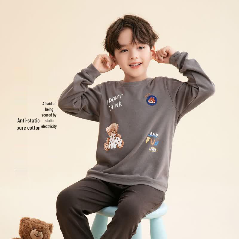 Fenteng Kids  100% Cotton Animal Pajama Set 130 (120-130cm)