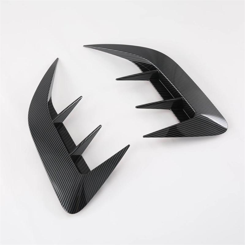 Car Rear Bumper Lip Spoiler Side Air Vent Outlet Cover Trim For Lexus NX 250 350 350h   Carbon Fiber Black Car Styling