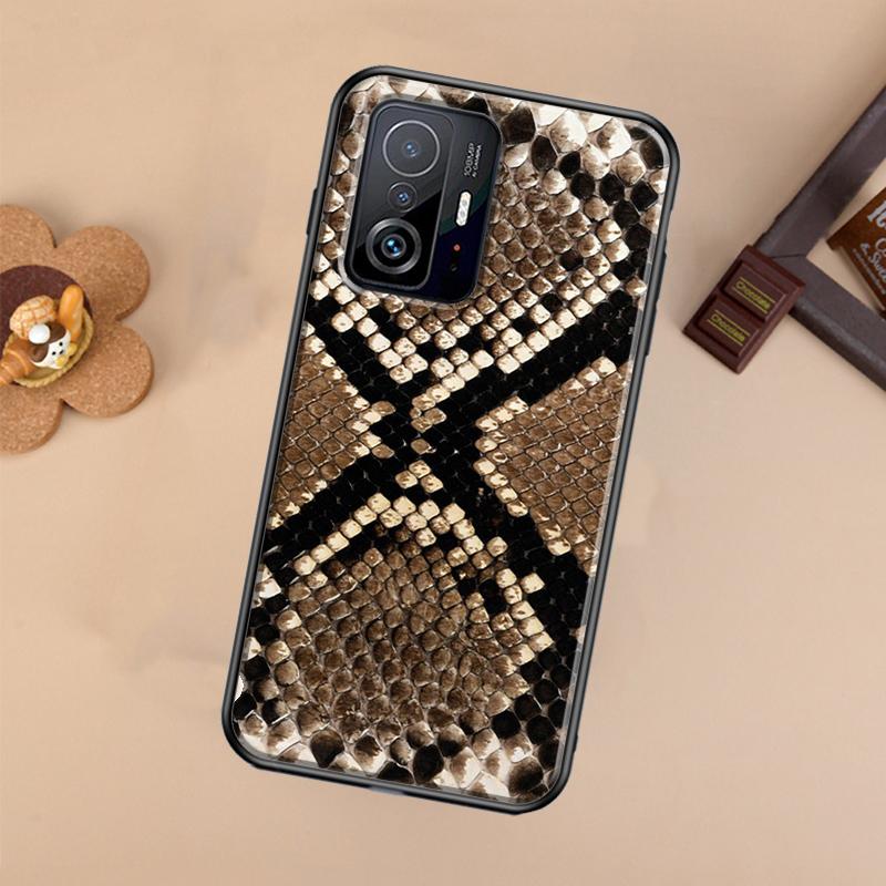 Snake Skin Case For Xiaomi POCO X7 X6 X5 X3 Pro F3 F5 F6 M6 Pro 13 14 Ultra 11T 12T 13T 14T Pro Cover