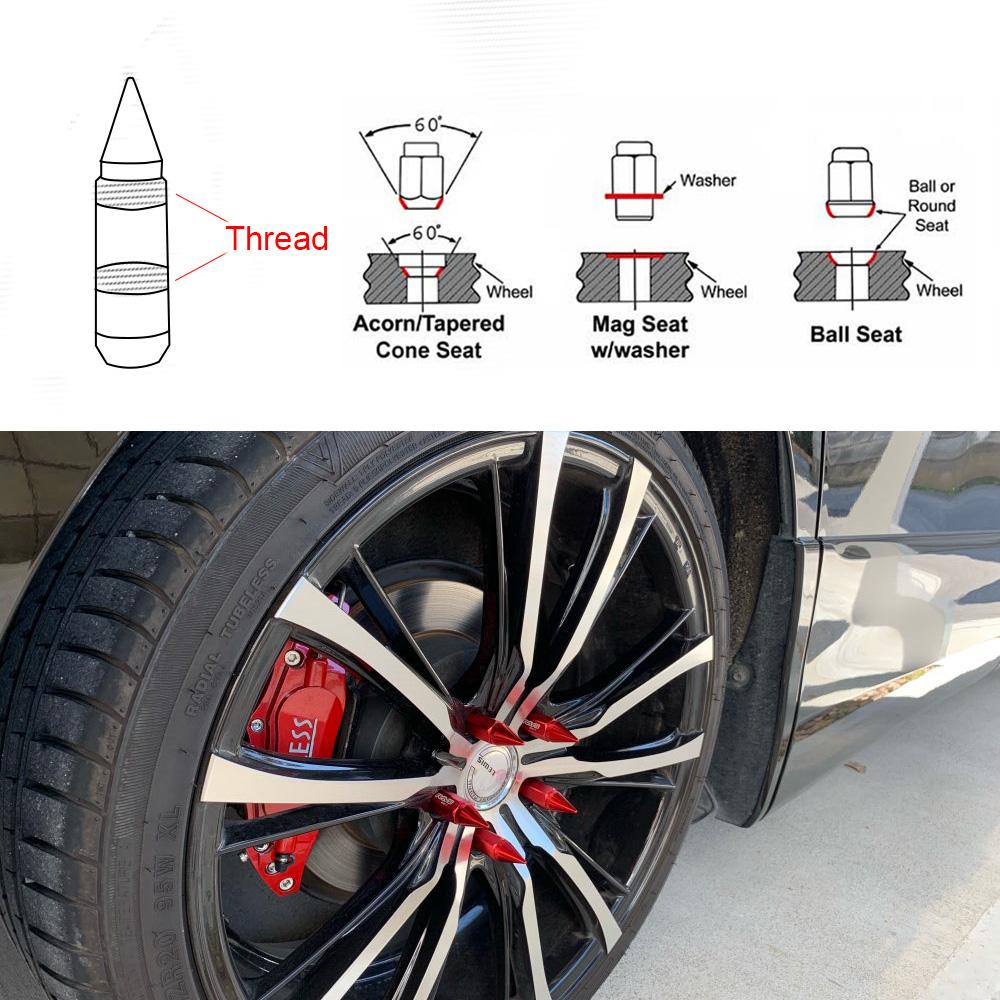 Cheap RAYS Racing Composite Nuts Anti Theft Steel Head Alloy Aluminum Lock Wheel Lug Nut Bolt With Spikes M12*1.25 M12*1.5