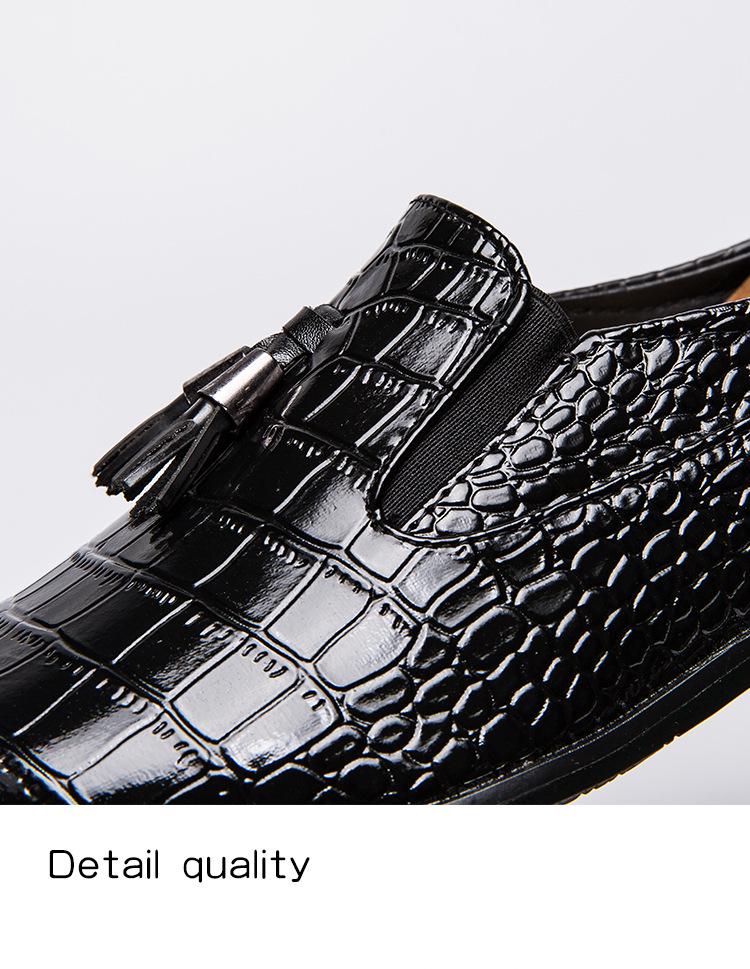 Men's British Style Tassel Loafers - Pointed Toe Leather Slip-on Formal & Casual Office Shoes