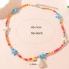 Bohemian Beach Shell Conch Beaded Necklace For Women Summer Ocean Style Seashell Starfish Pendant Choker Vacation Party Jewelry