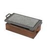 Commercial Rectangular Barbecue Insulated Stove Heated Barbecue Plate Barbecue Stove Alcohol Lamb Chops Baked Tray