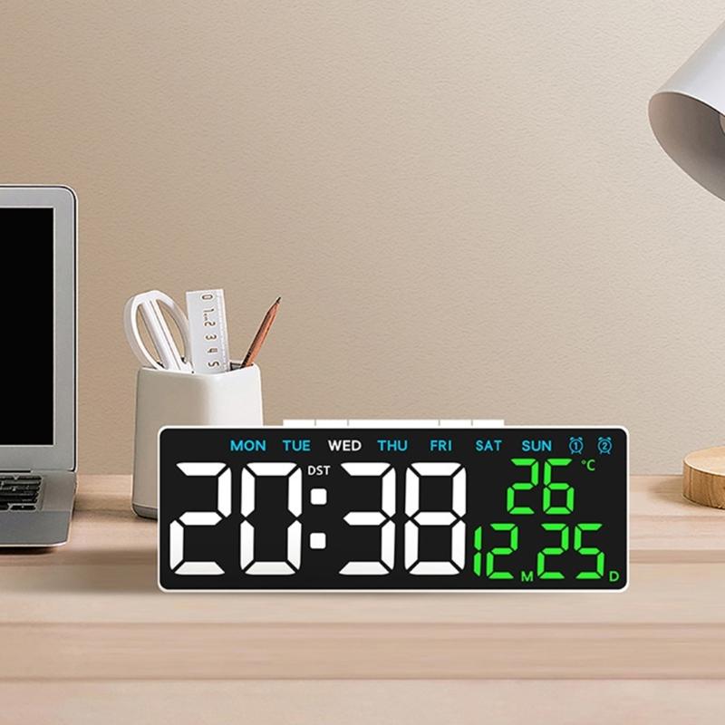LED Digital Clock with Time, Date, and Temperature Display for Practical Home Access