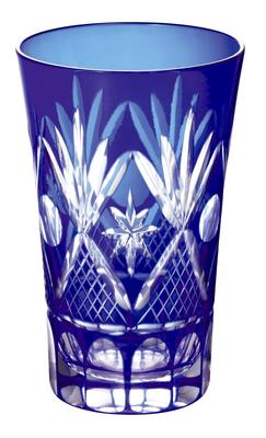 Otsuka Glass Kiriko Glass Sip Beer Presentation Ruri 41H326 (in Box) 65×H105mm