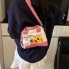 Cute Smiley Girl Handbag Hand Carry Out High Value Canvas Bag Korean Version Printed Trend Shoulder Messenger Bag