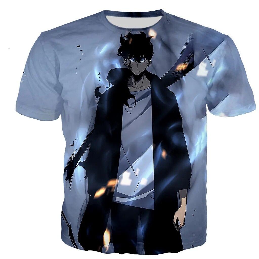 Men Women Fashion 3D Print Solo Leveling T-shirt Casual Harajuku Style T-shirt Trendy Streetwear Hip Hop Tee Tops