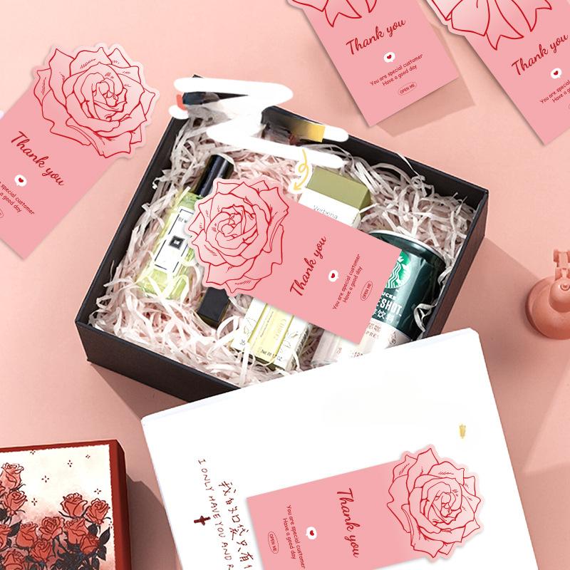 Cute Bow, Thank You Stickers, Pink, Rose, Gift Packaging, Decorative Stickers, Packaging Sealing Stickers