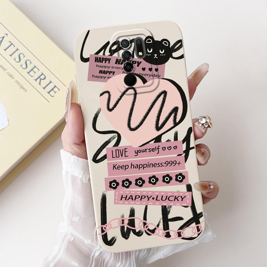 For Xiaomi Redmi 9 Case Lovely Panda Rabbit Cartoon Soft Liquid Silicone Shockproof Cover For Xiaomi Redmi 9 Prime Redmi9 Fundas