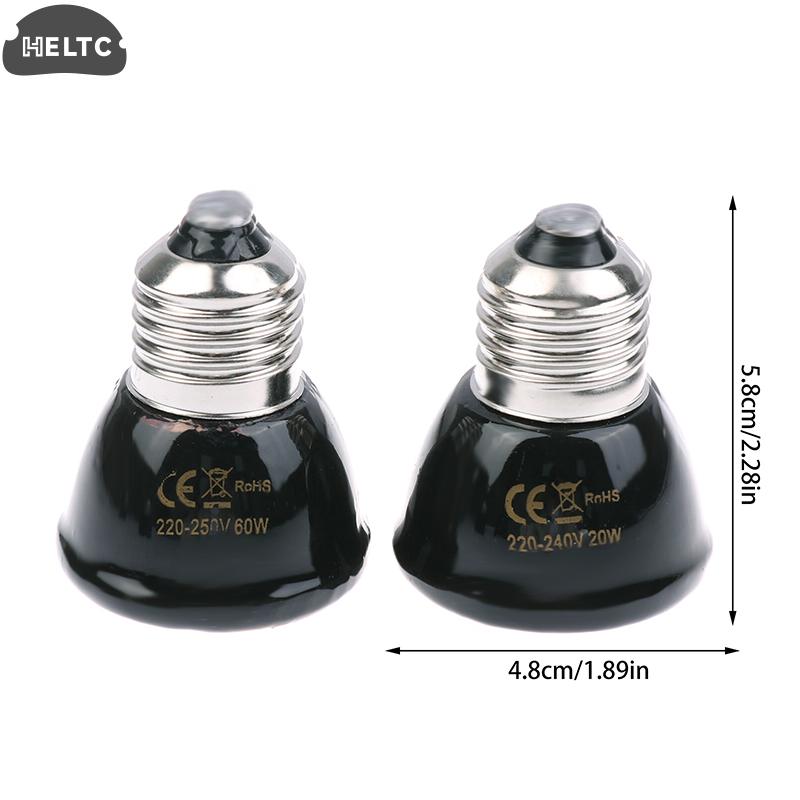 1ks 220-240V Lampa s dalekým infračerveným zářením Černá keramická E27 Žárovka pro vyhřívání domácích zvířat Líheň Kuřata Želva Ještěr Plazí světlo 20-80W
