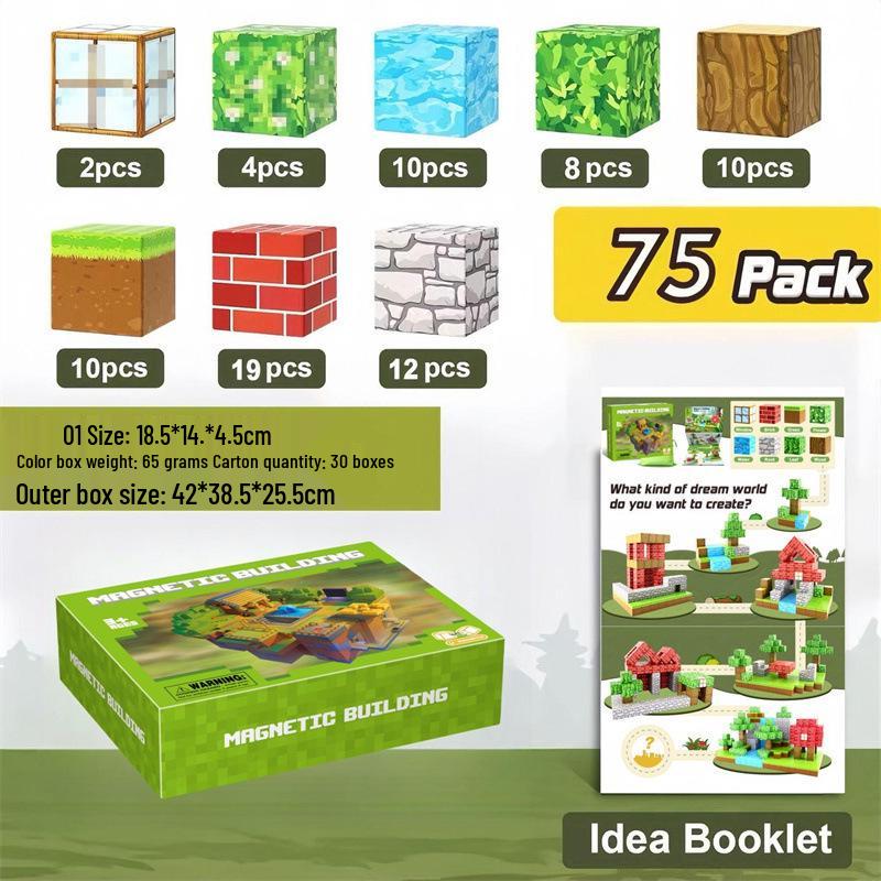 Cross-border Magnetic World Cube Puzzle Set - 2CM Building Blocks