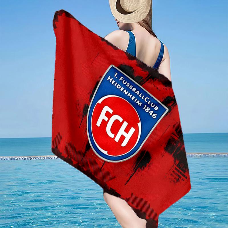 1PC Heidenheim Crest Beach Towel - Soft, Absorbent Microfiber, Lightweight, Ideal for The Beach, Parties, Travel, Camping fan gifts