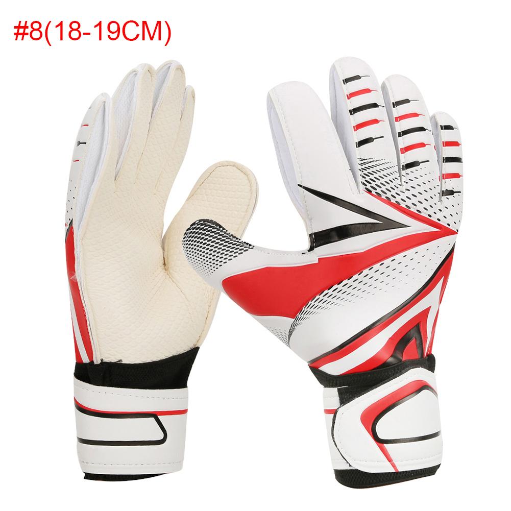 Latex Rot Erwachsene Professionell Langlebig Fußball Torwart Torwart Handschuhe Finger Schutz#8(18 19CM)