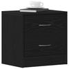 Nightstand Black Oak Effect 40 X 30 X 40 Cm Engineered Wood