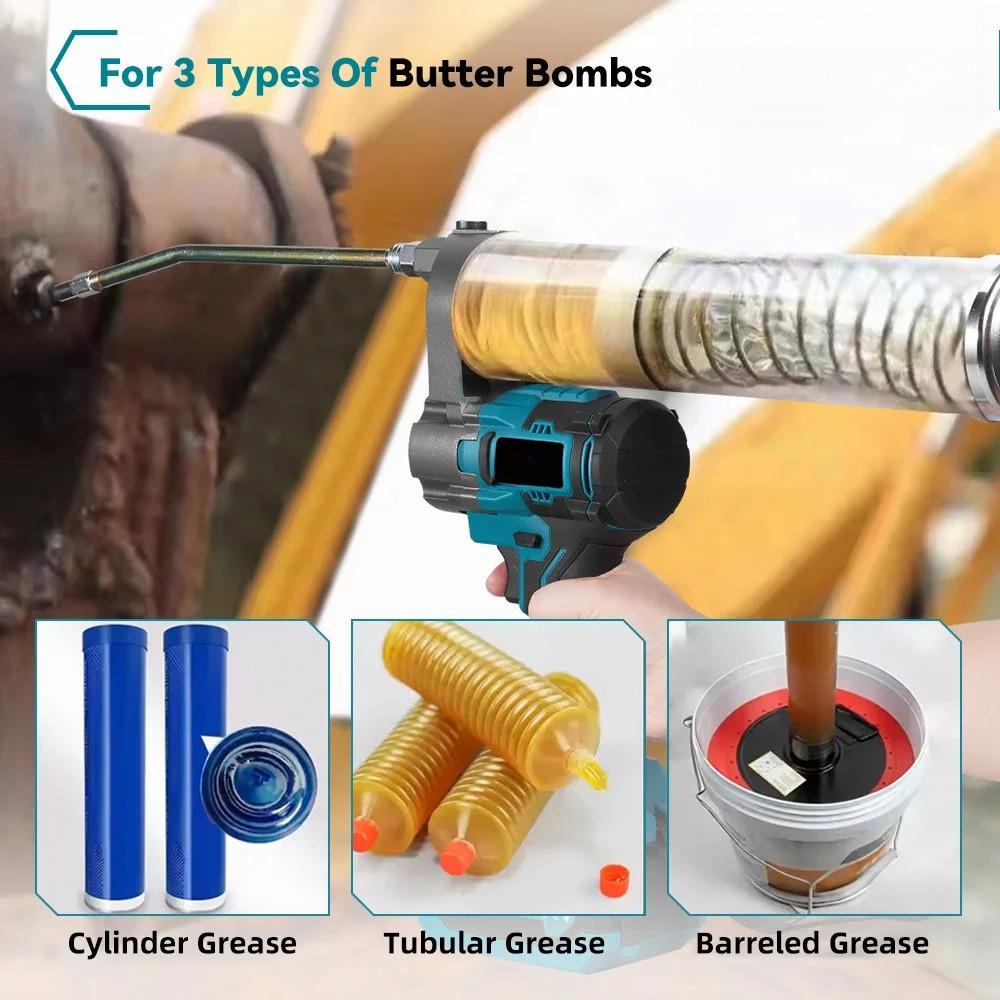 15000PSI Oil Injector Cordless Portable Lubricating Bearing Power Tool High Pressure Electric Grease Gun