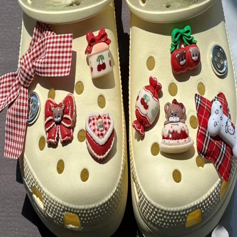 Cute Cherry Candy Cake Shoe Buckle Girly Detachable Shoe Flower Shoe Charms For Hole Shoes Shoe Upper Decorative Accessories