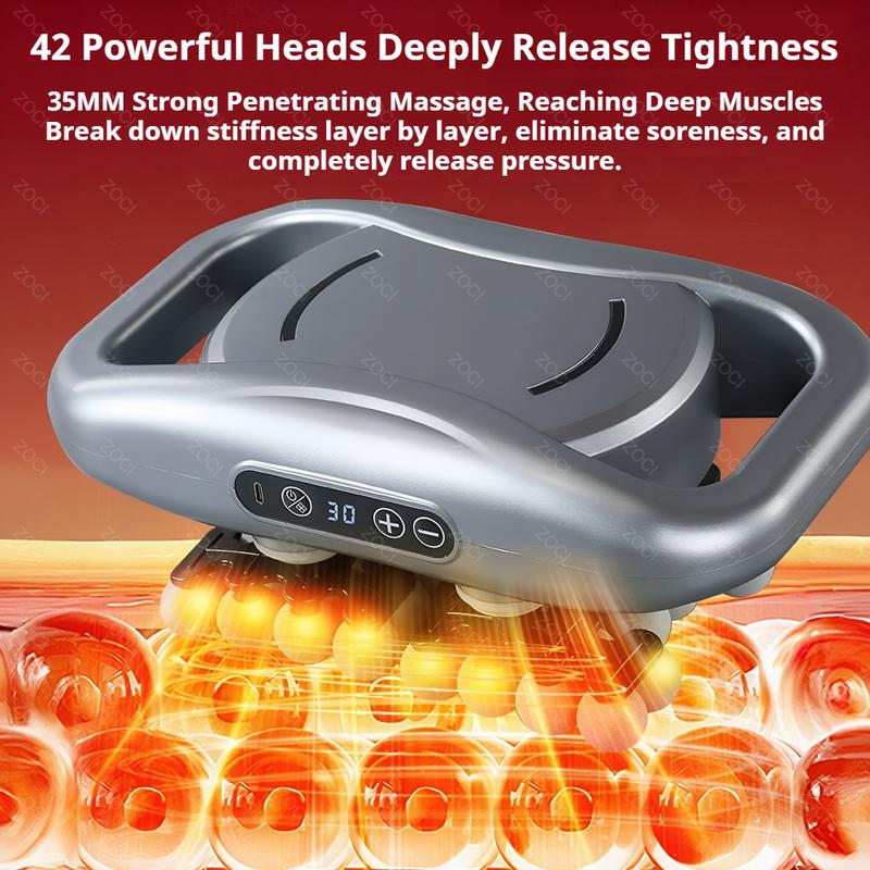 42 Head Massage Gun Professional Muscle Fascia Gun Powerful Vibration Deep Tissue Massager for Shoulder Waist Back Leg Body