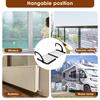Stainless Steel Balcony Hanger Shoe Rack Foldable 42-72CM Extendable Radiator Clothes Drying Shelf Guardrail Hanging Organizer