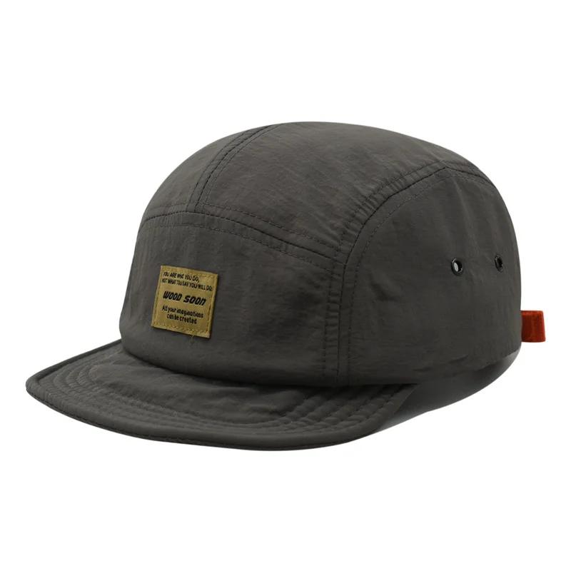 Fashion 5 Panel Baseball Cap Snapback Caps Quick-drying Flat-brimmed Hat for Men Women Adjustable Summer Casual Sunscreen Hats