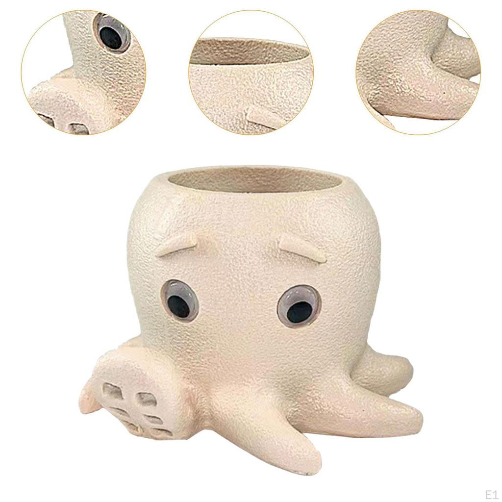 Octopus Flower Pot Decorative Gift Modern Art Bonsai Planter Plant Holder for Tabletop