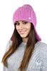 Amethyst Ushanka Winter Hat Color Dark Pink