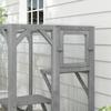 71" Outdoor Wooden Cat House with Three Platforms, Large Door, Water-Resistant Roof, for Multiple Cats, Grey