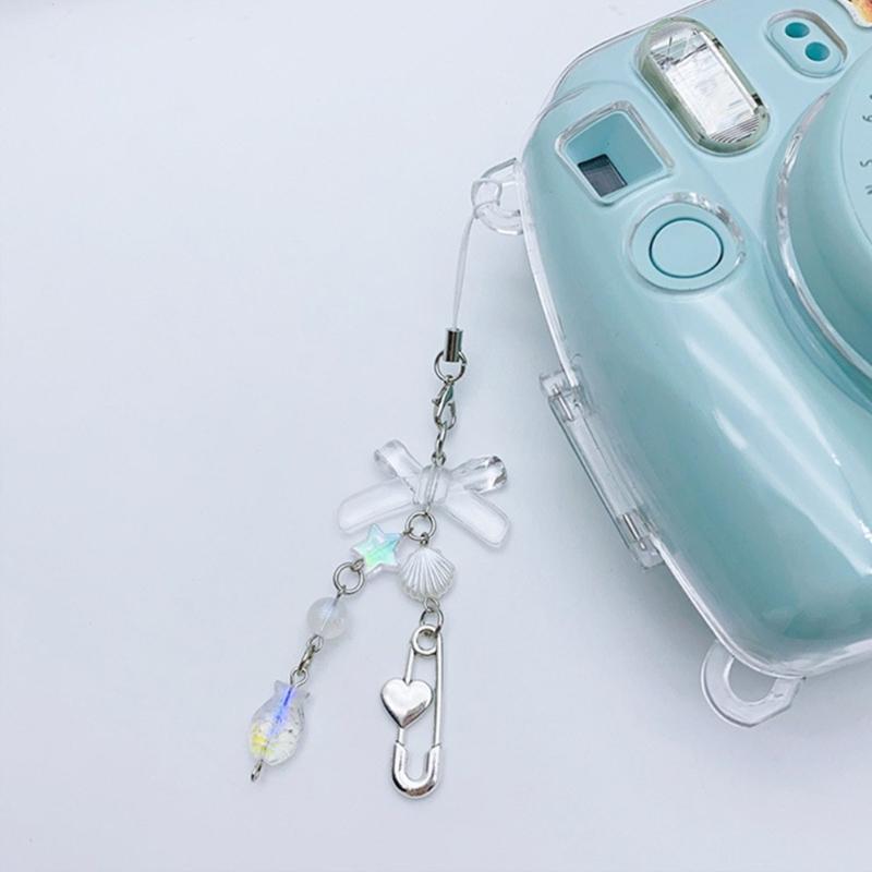 Crystal Beads Five-Pointed Star Hang Tags New Year Jewelry Making Tassels Shell Flower Pendant for Keychain Crafts