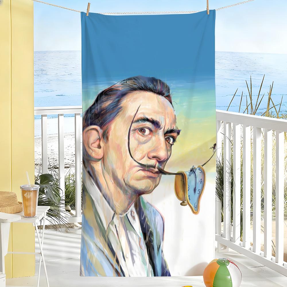 Salvador Dalí Pop Art Asciugamano Morbido Piscina Regalo Per Viaggio Palestra Doccia Campeggio Asciugatura Rapida Sportivo Asciugamani da Spiaggia Grandi