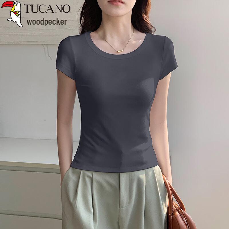 Woodpecker Women's Slim-Fit Cotton Short Sleeve T-Shirt
