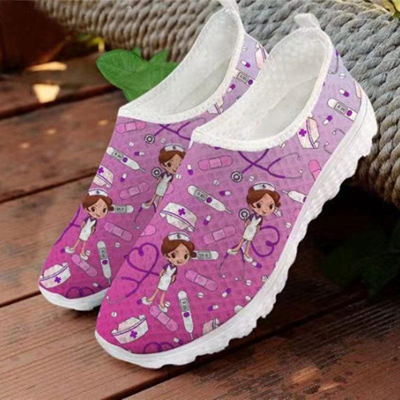Women's Plus Size Cartoon Flats, Round Toe, Low-Cut, Size 43, Flat Heel - Casual Shoes In Stock
