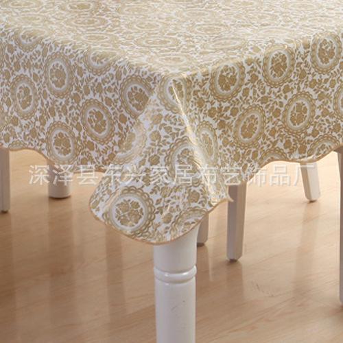 Waterproof And Oil-Proof Tablecloth Square Leave-In Tablecloth Round Peva Printed Dining Table Cloth Rectangular Coffee Table Cloth Custom
