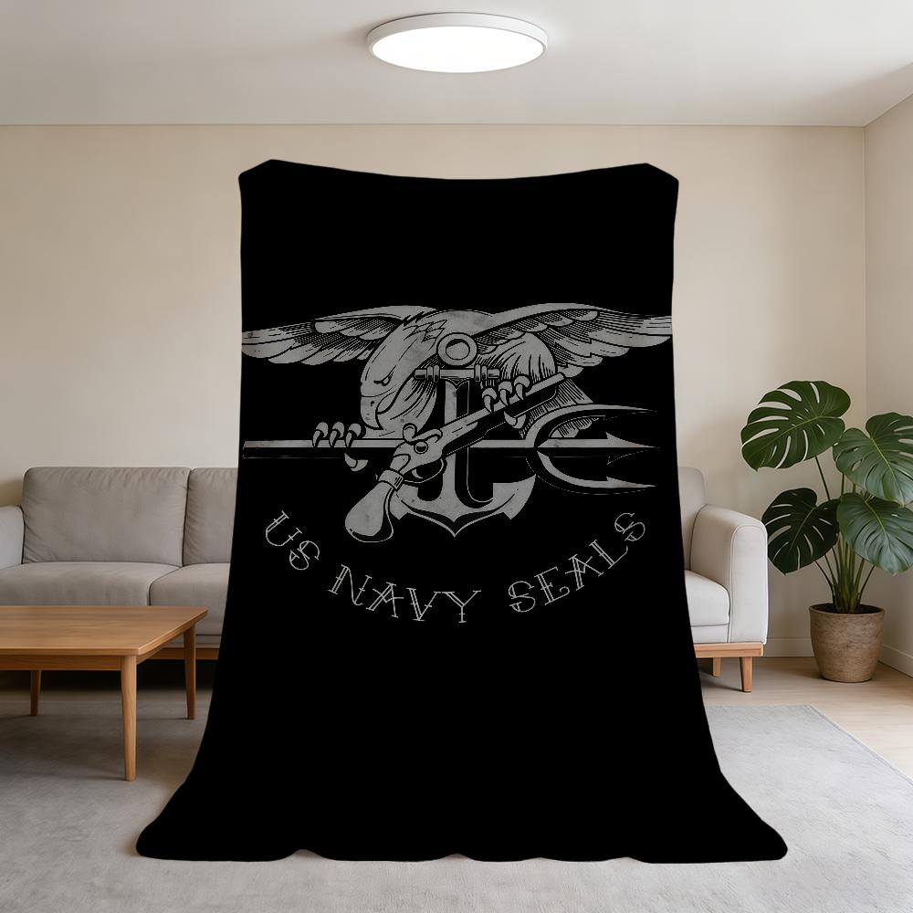 Cool US NAVY SEALS Blanket Flannel Warm Soft Throw Blanket For Room Sofa Childish Birthday Gifts 30x40in