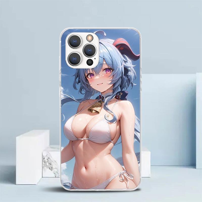 Genshin Impact Hentai Sexy Girl Phone Case For IPhone 16 17 Air 16E 15 14 Plus 13 Mini 12 11 Pro Max 7 8 + SE 2020 Soft TPU Back