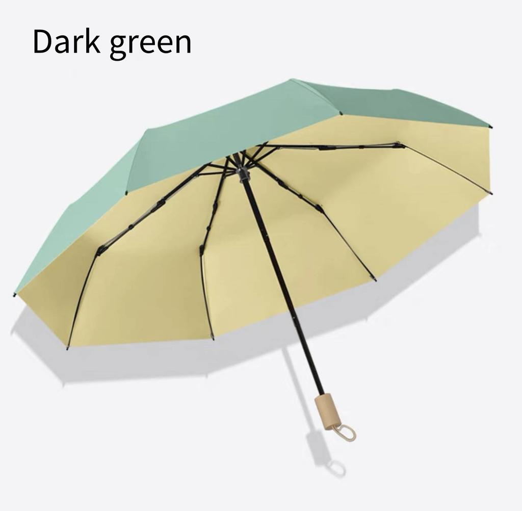 8-bone sun umbrella for girls sunscreen adhesive reinforced windUV protection dual purpose manual three-fold umbrella