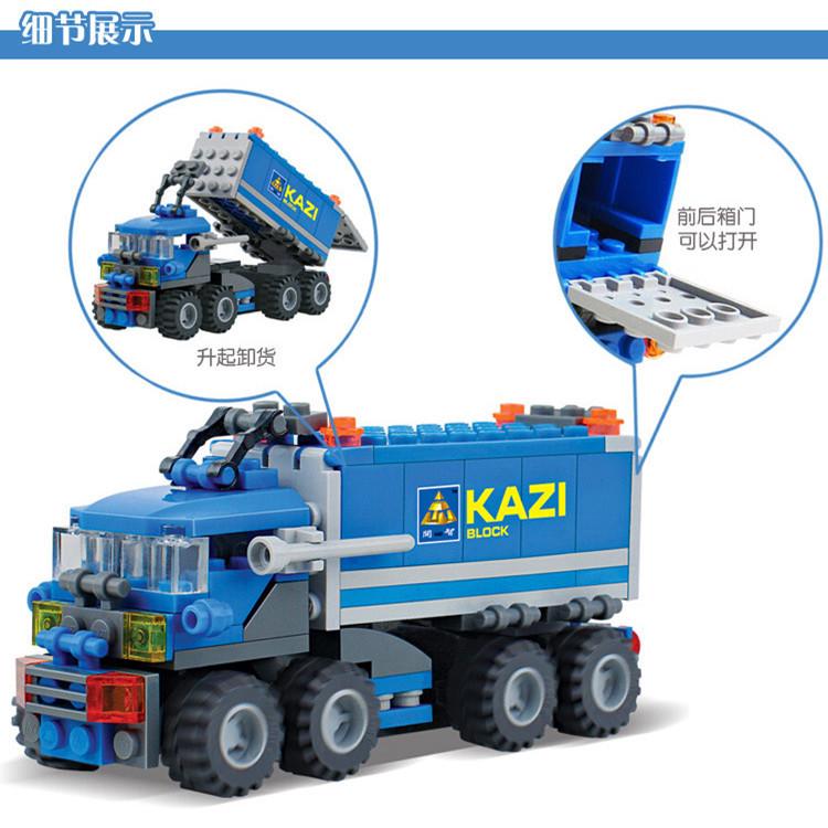 163ks /šarže 6409 City Truck Model Stavebnice Sada Deformace Auto Cihla Hračka Vánoční dárek Hračka pro děti