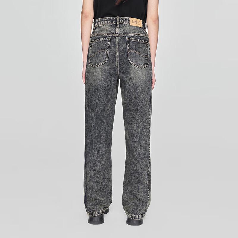 Lee 25 Vintage Dark Blue High-Waist Wide-Leg Jeans