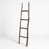 Large Kemu Wood Ladder - 1.5m - Chocolate - Japan Style
