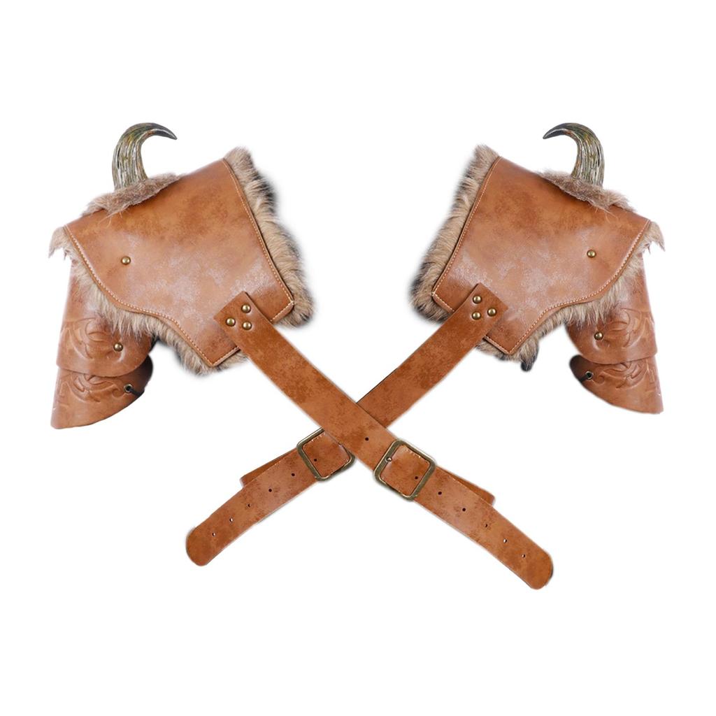 Faux Leather Medieval Shoulder Pauldron Pauldron for Role Play Cosplay Men