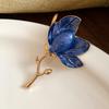 Tulip Glaze Luxury Badge Pin Zinc Zinc Alloy Banquet Clothes Metal Pin Magnolia Flower Brooch  Girls