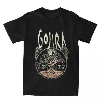 2025 Herren Damen Gojiras Rock Metal Band Bedrucktes T-Shirt Locker Baumwollkleidung Vintage Kurzarm T-Shirt Rundhals Sommer T-Shirt
