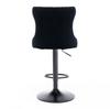 Black Set Of 2 Furniture Swivel Velvet Barstools Adjusatble Seat Height 25-33 Inch Modern Bar Stools For Home Pub Kitchen Island