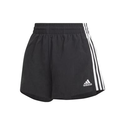 3-Stripes Colorblock Elastic Waist Straight Shorts Women Bottoms Black HT3397