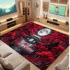 Mushroom Forest Theme Crystal Velvet Floor Rug Personalized Custom Name Text Warm Carpet Home Decoration