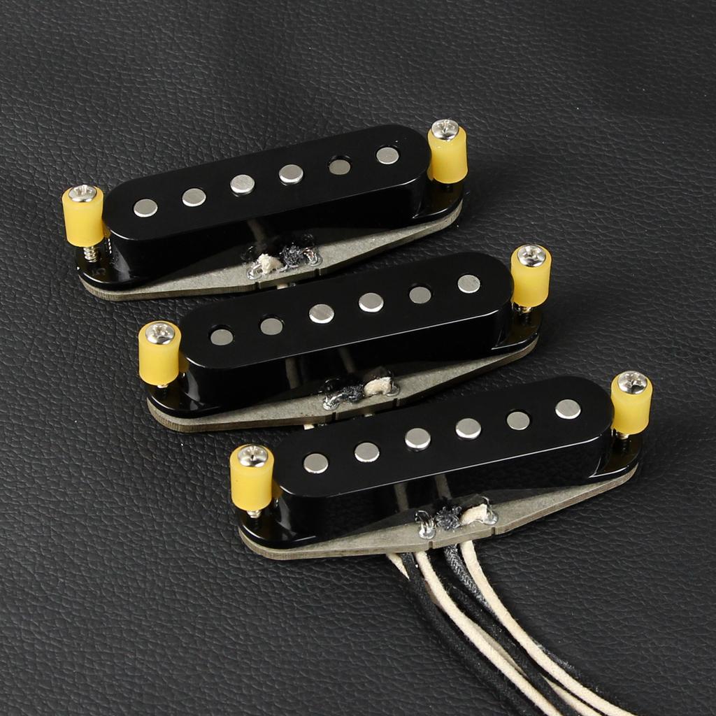 FLEOR 3pcs Alnico 5 Electric Guitar Pickup Single Coil 52/52/52mm Blues Vintage Clean for SSS Guitar Parts
