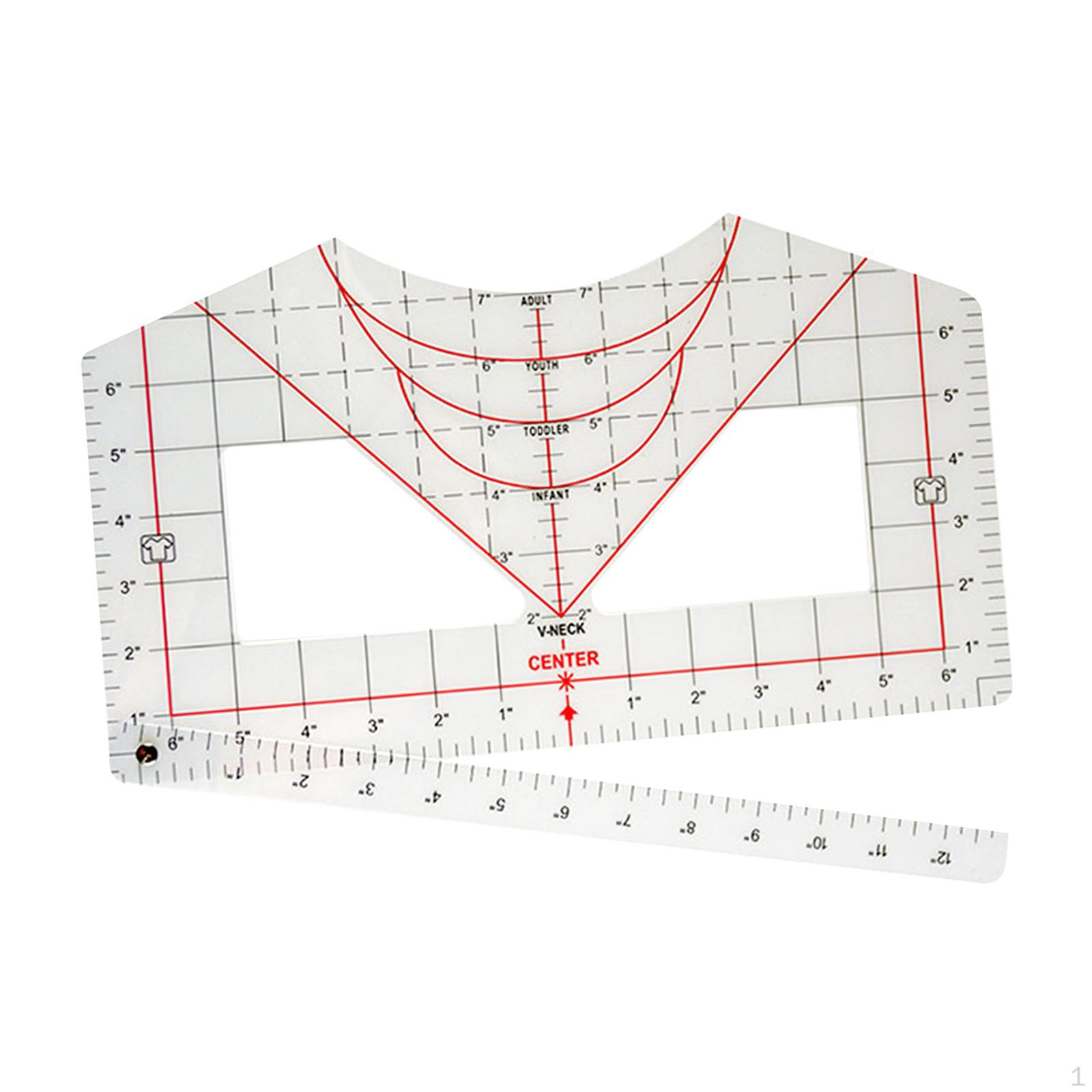 

T-shirt Ruler Guide DIY Printing Sewing Supplies Lightweight Craft Multipurpose Shirt