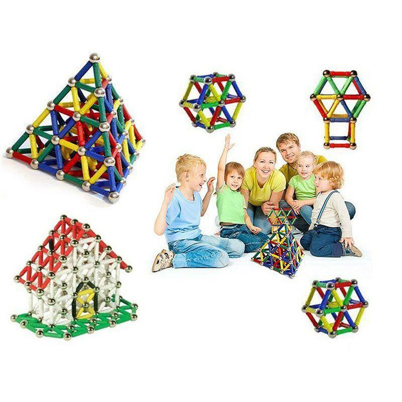Vibrant Magnetic Building Blocks Sticks For Kids Educational Gift Toy Set